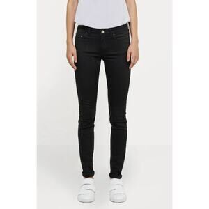 Acne Studios Skin 5 Black Jeans Cotton Denim Mid-Rise Skinny Leg Zip Fly Size 26
